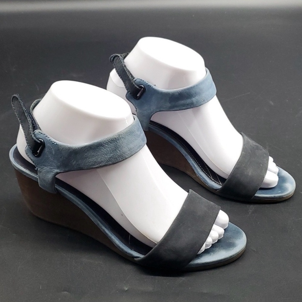 Camper Leather Wedge Sandal EU 38 Hook Loop, US 8